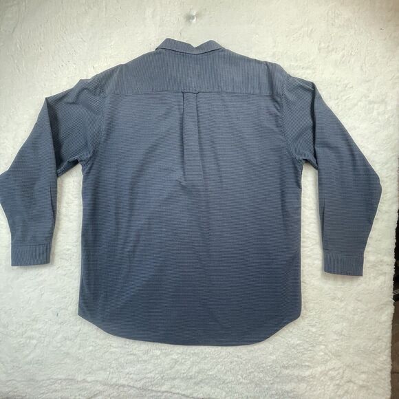Eddie Bauer Blue HoundsTooth Long Sleeve Shirts Men's Long Large Some Defects - Picture 8 of 9